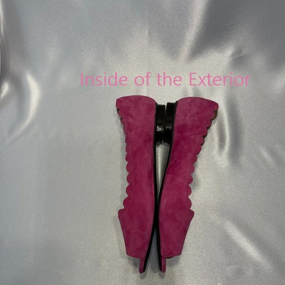 Van Eli Suede Flats with Scalloped Edges Size 8 M - Picture 5 of 11